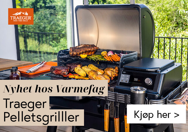 Pelletsgrill med masse mat