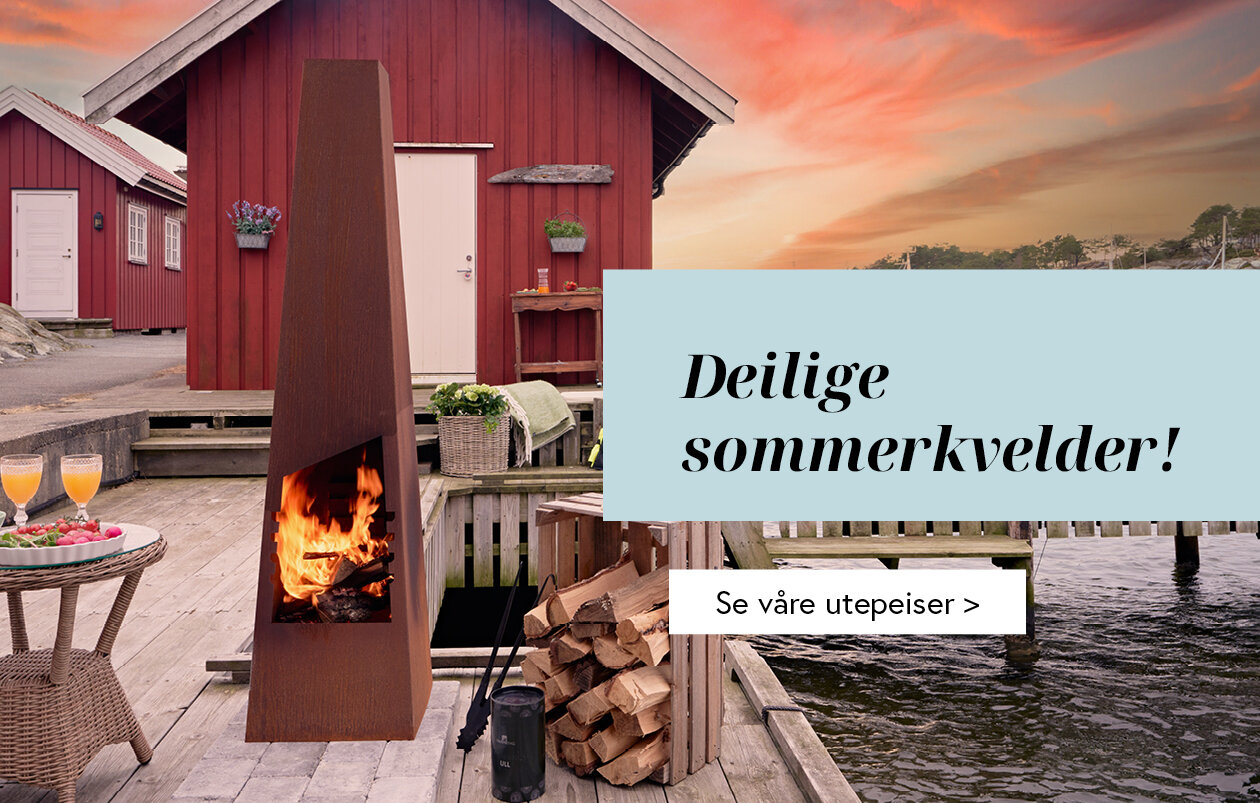 Utepeis i Cortenstål på brygge