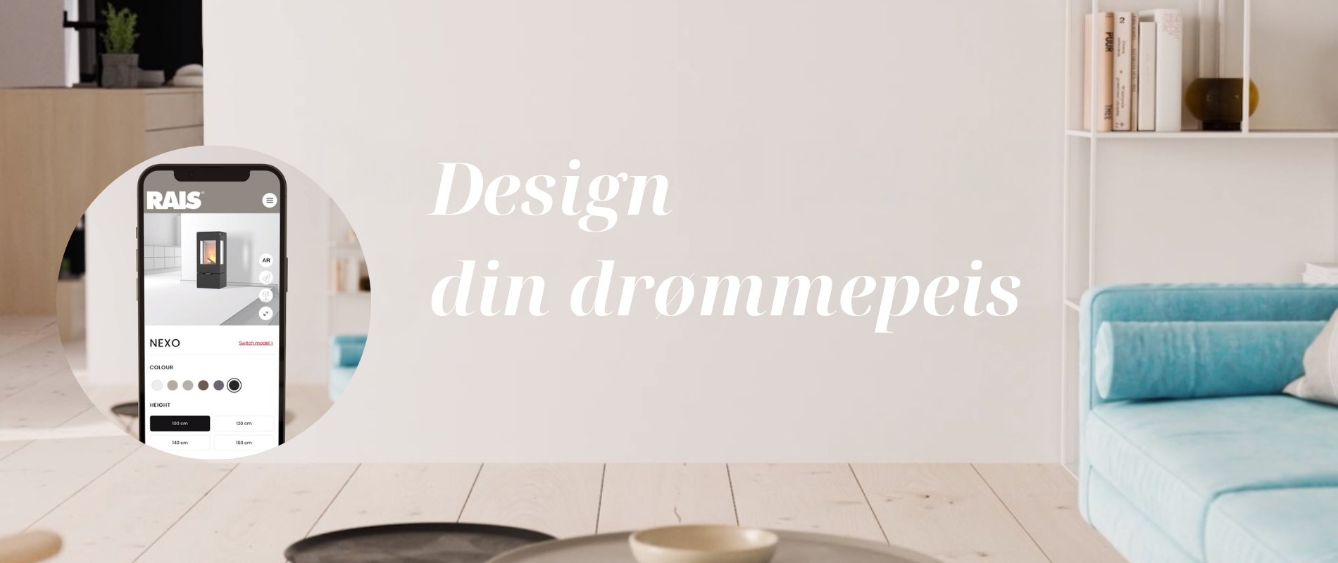 Illustrasjon av peisbygger på mobil